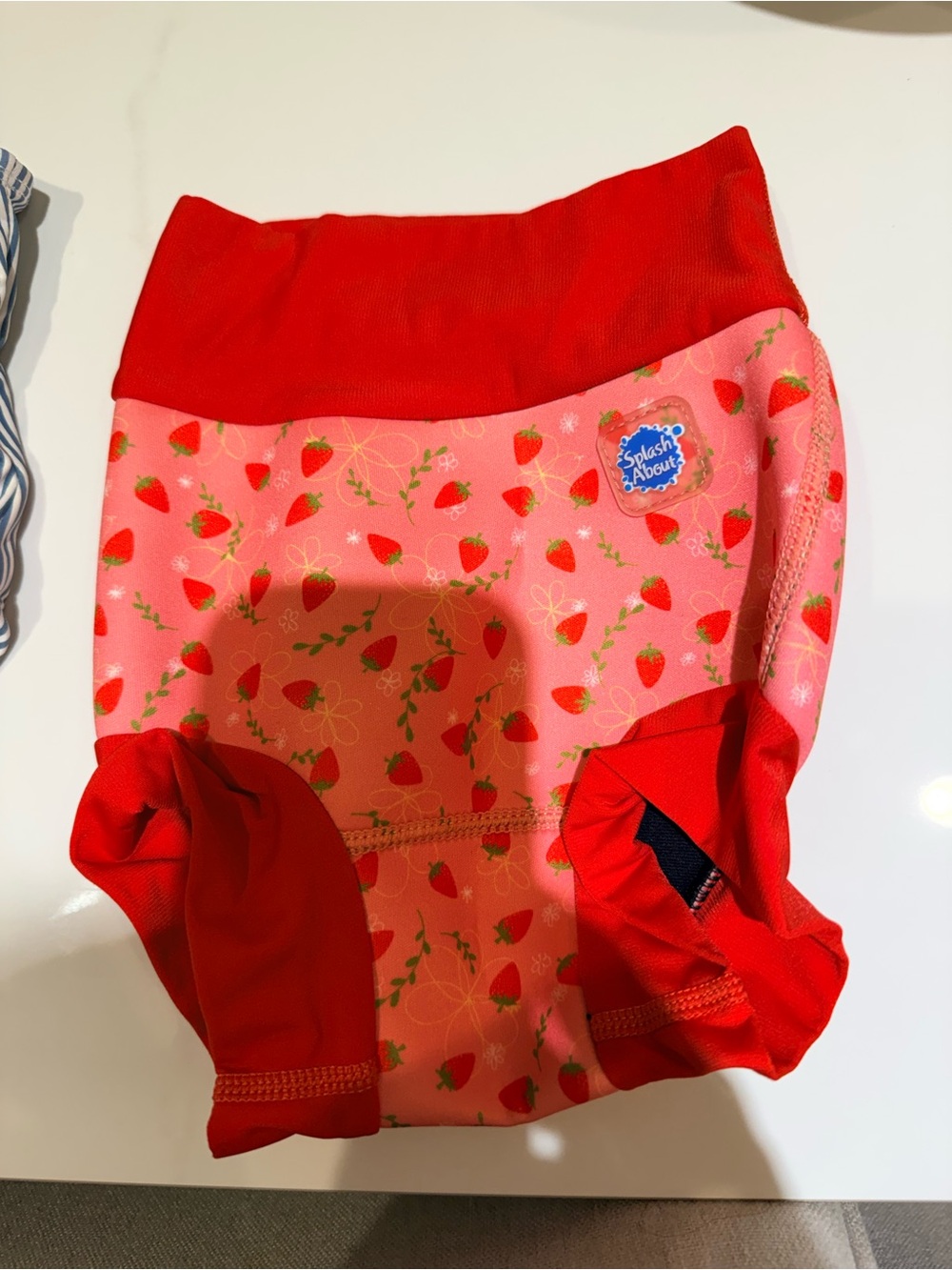 Kids Strawberry Swim Nappy - Pink & Red